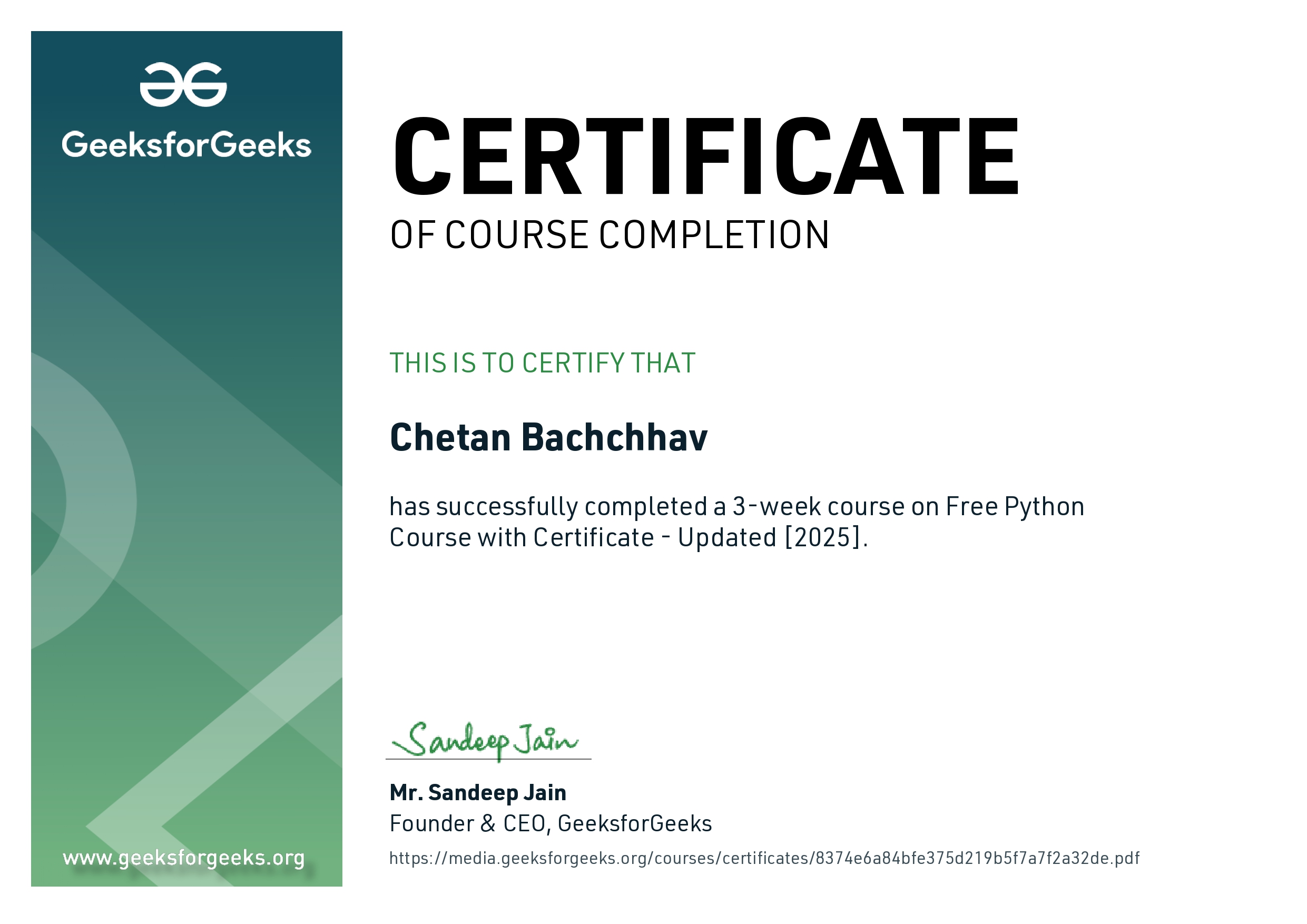 Python Geeks For Geeks